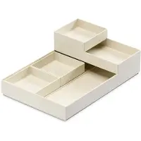 Moxom Modular Tray förvaringslåda 250x170x35 mm, 5 st., vit