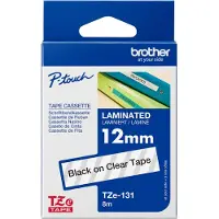 Brother Tape TZE131 12mm svart på klar