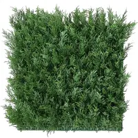 Artificiell Vertikal Trädgårdshäckpanel För Inomhus-och Utomhusdekor Ceder I Grönt 100x100cm