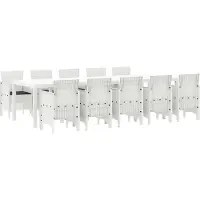 vidaXL Trädgårdsmöbelset 11 pcs Vit Poly rattan och Aluminium