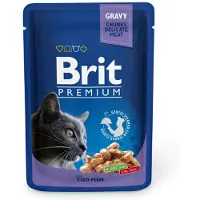 Brit Premium Cat Adult Cod Fish våtfoder med torsk i sås 24 x 100g