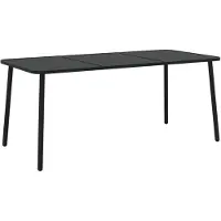 vidaXL Trädgårdsbord antracit 165x80x71 cm Stål 362740