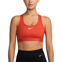Nike Sport BH Dri-FIT Swoosh - Röd/Vit Dam, storlek X-Small