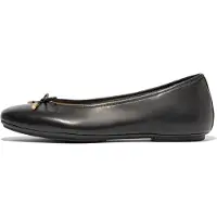 FitFlop för kvinnor. HX8-001 Ballerinor med rosett i svart Delicato-läder (40), Karta, Ingen, Casual, Parti, Klassisk, Hud