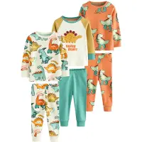 Next Pyjamas senap / smaragd / mandarin / ullvit