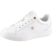 Tommy Hilfiger Låg sneaker 'ESSENTIAL' guld / vit