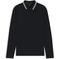 BOSS Plisy 10266738 Green Pikétröja Med Lång ärm