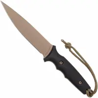 Spartan Blades Harsey Clandestina SB57DEBKKYTN Flat Dark Earth, Black Micarta, survival knife, kydex sheath