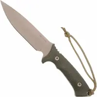 Spartan Blades Harsey Difensa SB19DEGRKYTN Flat Dark Earth, Green Micarta, survival knife, kydex sheath