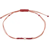 Pilgrim Armband ' Birthstones ' röd / pärlvit