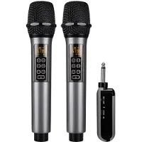 INF Trådlös mikrofon i 2-pack / Bluetooth Reverb med Android-portkabel Black