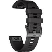 Tech-Protect Smooth Universal Garmin silikonrem - 26 mm - Svart