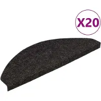 vidaXL Trappmattor självhäftande 20 st antracit 65x22,5x3,5 cm