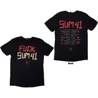 Ginza.se Sum 41: Unisex T-Shirt/Tour '24 Fuck Sum 41 (Black) (Back Print & Ex-Tour) (X-Large)