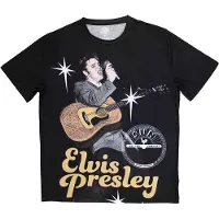 Ginza.se Sun Records: Unisex Sublimation T-Shirt/Elvis Mic (Black) (Large)