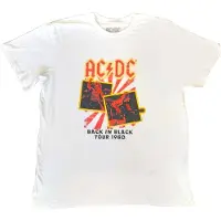 Ginza.se AC/DC: Unisex T-Shirt/Back in Black Tour 1980 (White) (XXXXX-Large)