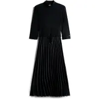 Tommy Hilfiger Slim 5x2 Rib Mix 3/4-ärm Midi-klänning