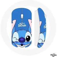 CAPACHEAP Söt Stitch trådlös mus blå bakgrund