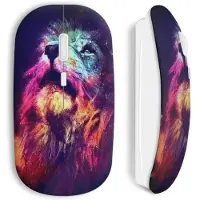 MANIACASE Souris sans Fil Lion multicolor