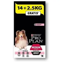 Purina Pro Plan Adult Medium Sensitive Skin 14+2.5kg Hundmat