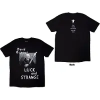 Ginza.se David Gilmour: Unisex T-Shirt/Luck & Strange Portrait (Black) (Back Print & Ex-Tour) (Small)