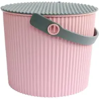 SmartaSaker Hink med lock 8L, Omnioutil, Rosa/Grå