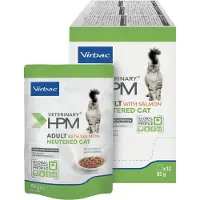 Virbac Veterinary Hpm Cat Adult Neutered Våtfoder För Katt Med Lax 12x85g