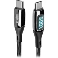SBS TECABLETCCLED100WK, 1 m, USB C, USB C, 0,48 Gbit/s, Svart