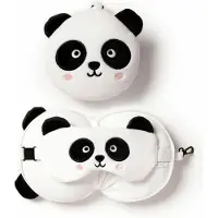 Relaxeazzz Resekudde med ögonmask panda cush250