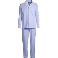 Ralph Lauren Pyjamas lång ljusblå / vit