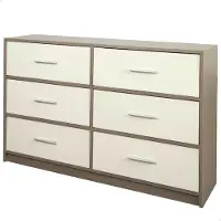 Max Home Wooden Byrå 6 Lådor