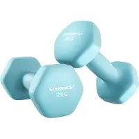 Songmics 18 delar: 2 hantlar vinyl, 2 x 1,5 kg, SYL63OG, orange, 7 x 15 cm