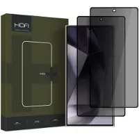 Hofi Samsung Galaxy S25 Ultra Anti Spy Pro+ Privacy Härdat Glas Skärmskydd - 2 St. - Svart Kant