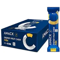 Amacx Ask Med Frukttugg Energibarer Ananas 38g 12 Enheter