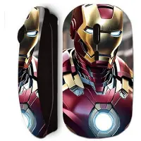 CAPACHEAP Souris sans fil - Iron Man - Avengers Combat - Noir - Technologie Wi-Fi - Nano clé USB