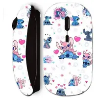 CAPACHEAP Souris noir sans Fil Stitch Et Angel Dessin Maniacase