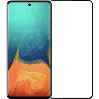 Mtp Products Mofi Full Size Samsung Galaxy A71 Härdat Glas Skärmskydd - 9H - Svart