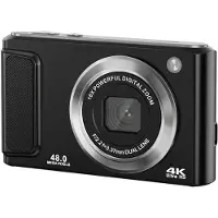 INF 4K HD digitalkamera med fram- och bakkamera och stabilisering White