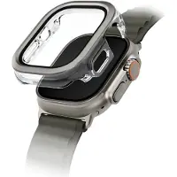 Uniq Voute fodral med härdat glas för Apple Watch Ultra 49 mm - silver