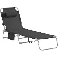 SoBuy hopfällbar solstol OGS35-SCH