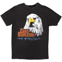 Ginza.se Chris Stapleton: Unisex Stone Wash T-Shirt/Eagle (Charcoal Grey) (Medium)