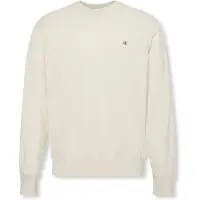 Calvin Klein Jeans Tröja 'Monogram Embroidery Relaxed' ullvit