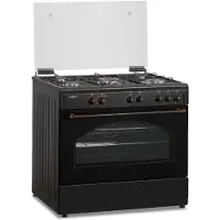 Vitrokitchen Ru9060b 90x60 Cm Butangas Spis Med Ugn 5 Brännare