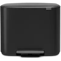 Brabantia Bo Pedal Bin - Soptunna - fliplock - 36 L - fotpedal - mattsvart