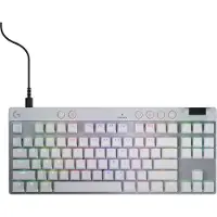Logitech G PRO X RAPID - Tangentbord - TKL - bakgrundsbelyst - USB - QWERTY - nordiskt (danska/finska/norska/svenska) - tangentbrytare: Linear - vit