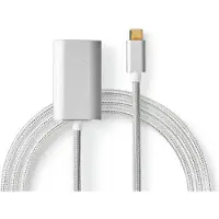Ginza.se Nedis USB-C(tm) Adapter | USB 3.2 Gen 1 | USB-C(tm) Hane | HDMI(tm) Utgång | 4K@60Hz | Power delivery | 2.00 m | Rund | Guldplaterad | Flätad / Nylon | Silver | Kartong med täckt fönster