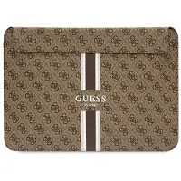 GUESS 4G Fodral med tryckta ränder för en 16" bärbar dator - brun