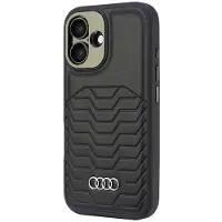 Audi syntetiskt läder MagSafe iPhone 16 6,1" svart/svart hårddisk AU-TPUPCMIP16-GT/D3-BK