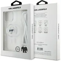 Karl Lagerfeld KLHMP16LHCCHNT iPhone 16 Pro 6.3" hardcase transparent IML Choupette Head & Cord Magsafe