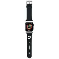 Karl Lagerfeld 3D gummi Choupette Head armband för Apple klocka 42/44/45/49mm - Svart